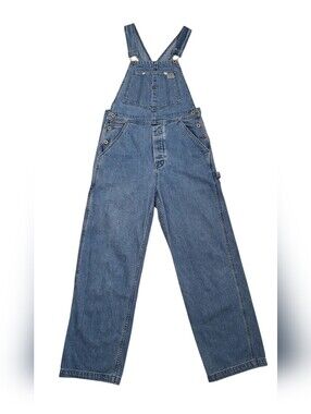 Vintage 80s Guess Wide Leg Overalls Bib Carpenter Cargo Jeans Hip Hop Womens S